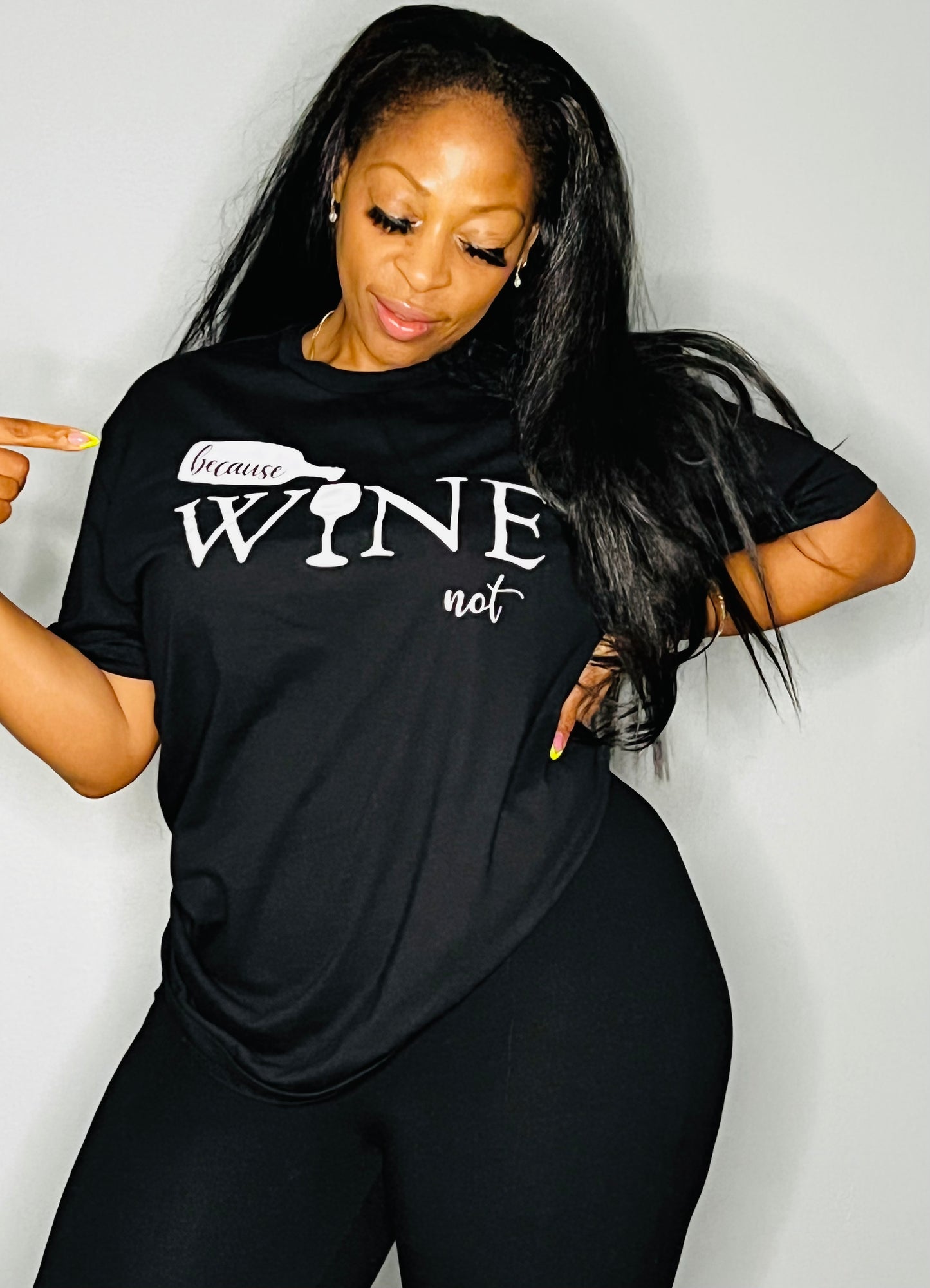 Black Wine Not w/ White Letters