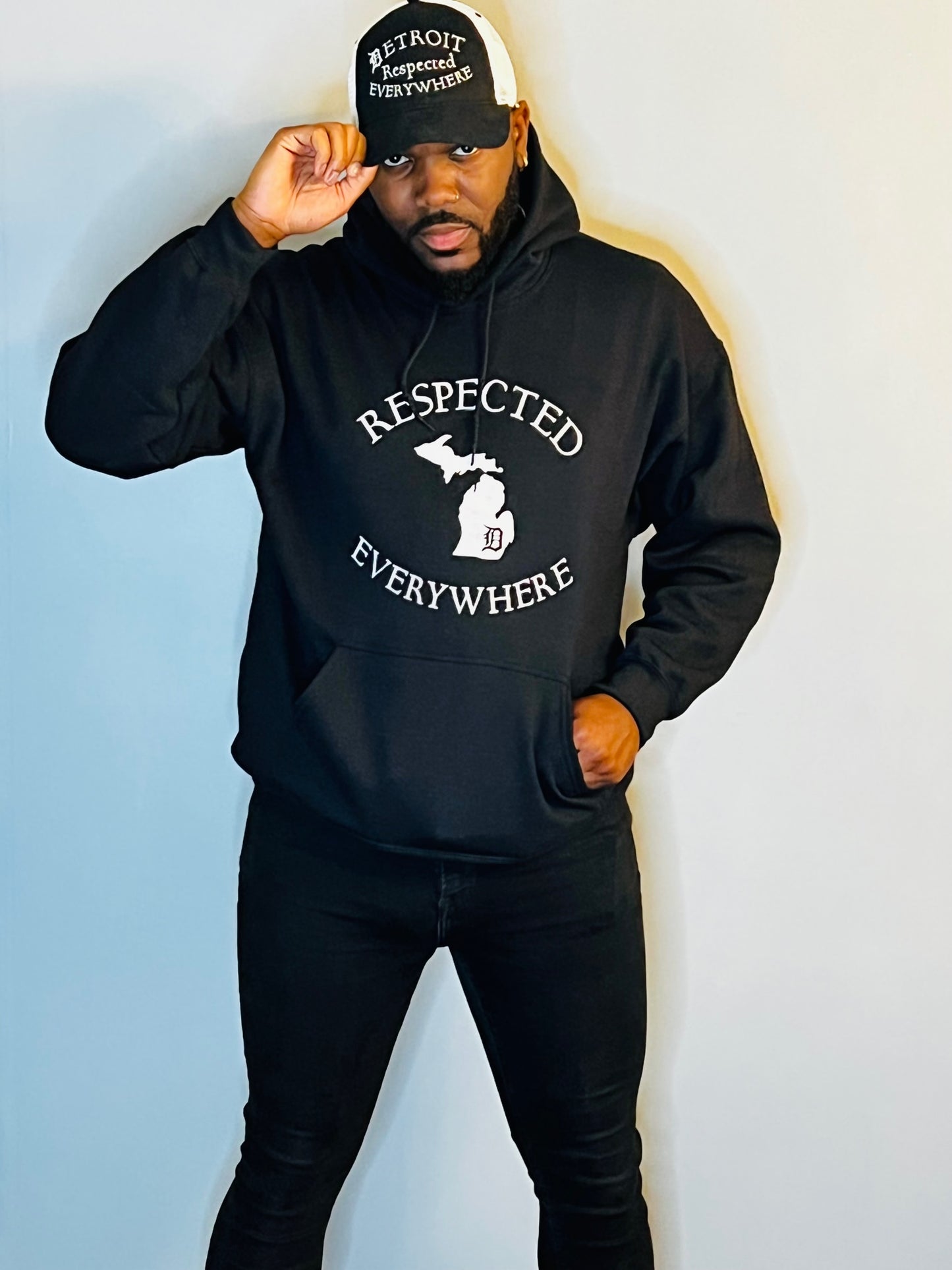 Black Mitten w/ White Letters