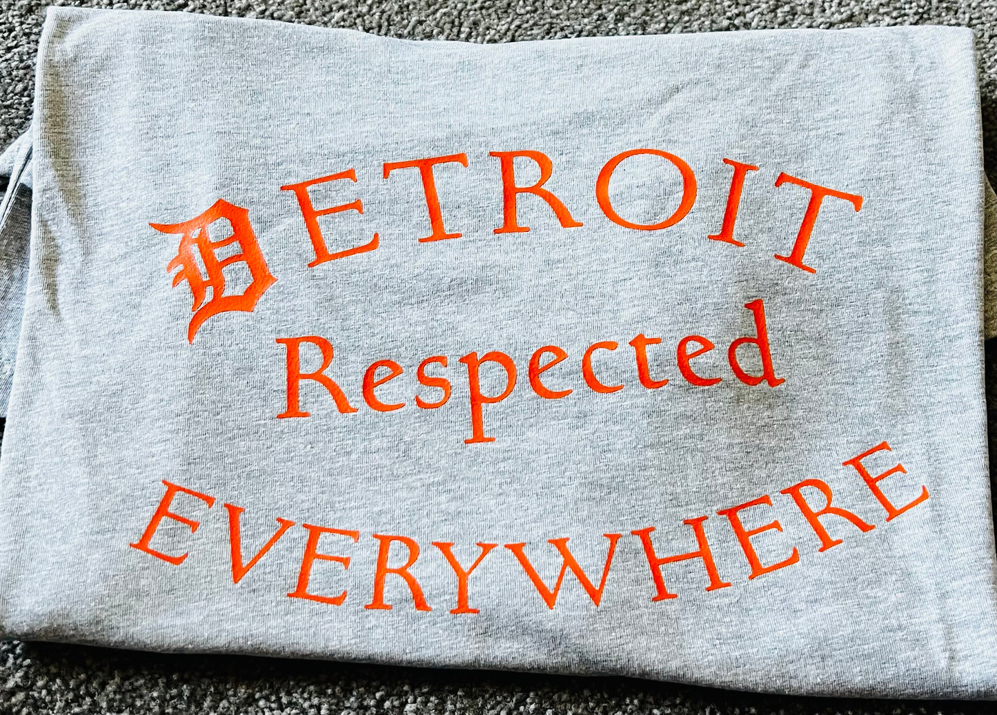 Half Moon Gray w/ Orange Letters