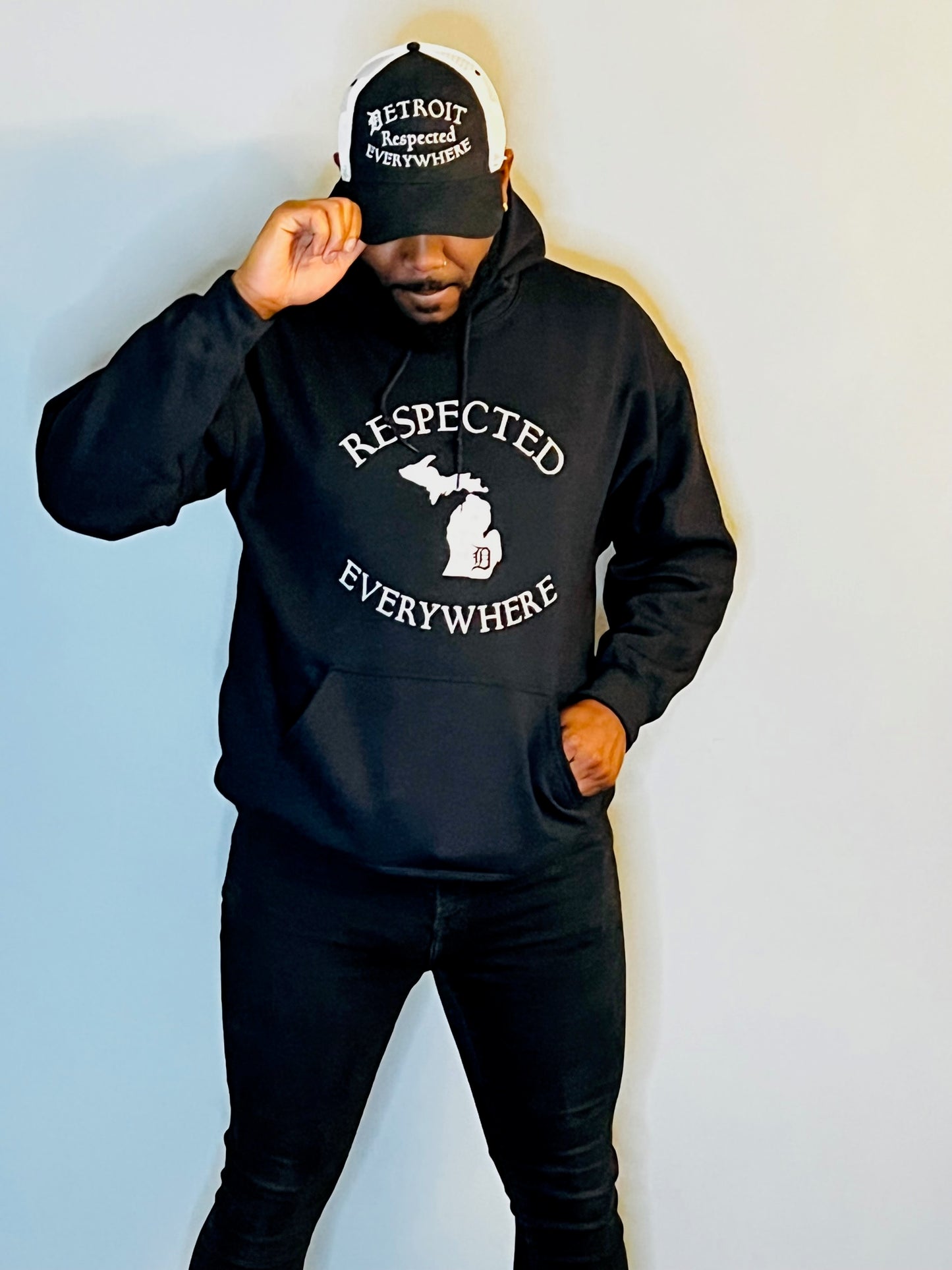 Black Mitten w/ White Letters