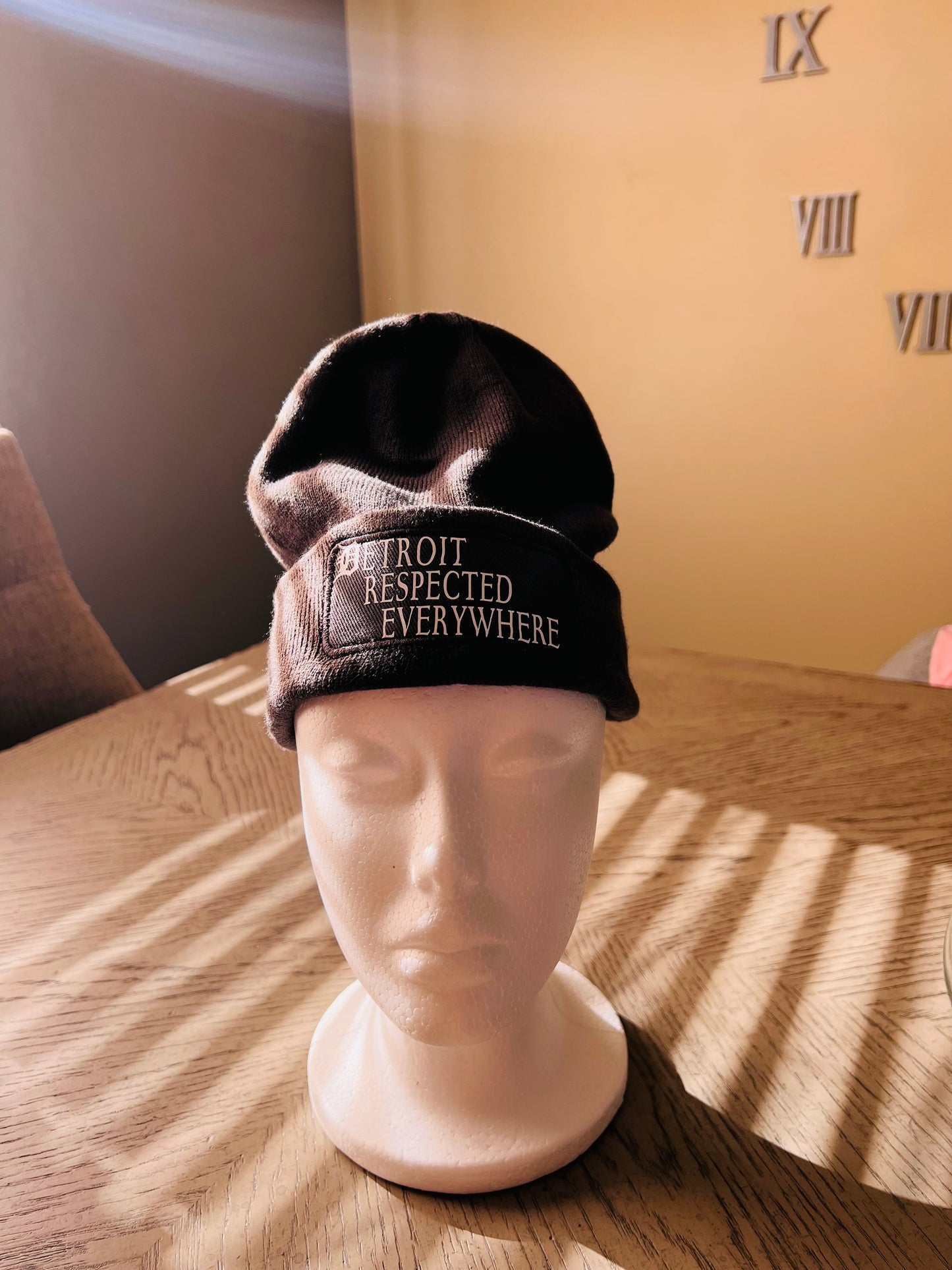 Navy Staggered w/ White Letters Skully