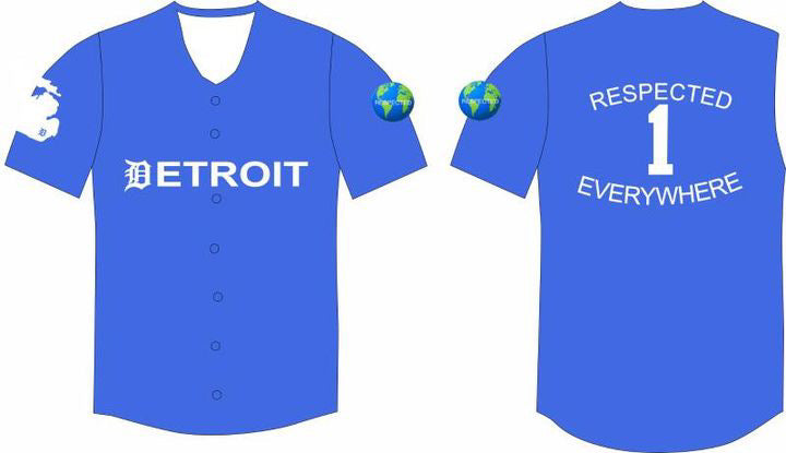Royal Blue Baseball Jersey w/ white Letters