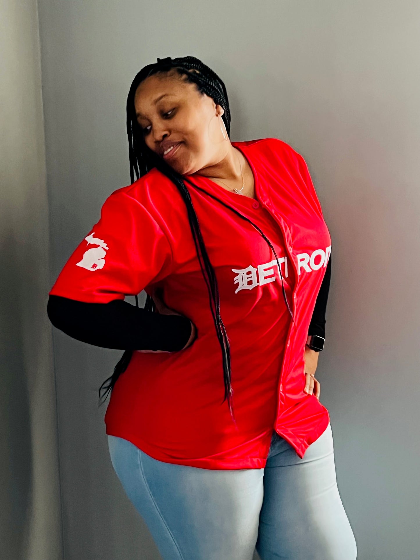 Red Baseball Jersey w/ White Letters