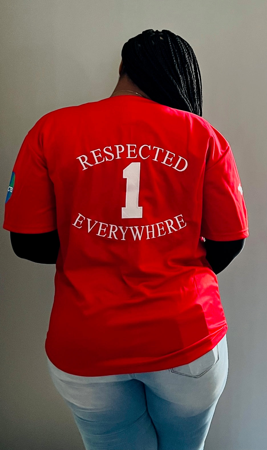 Red Baseball Jersey w/ White Letters
