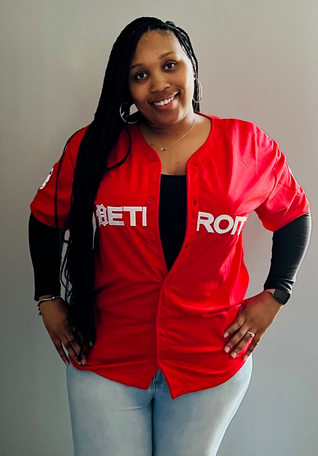 Red Baseball Jersey w/ White Letters
