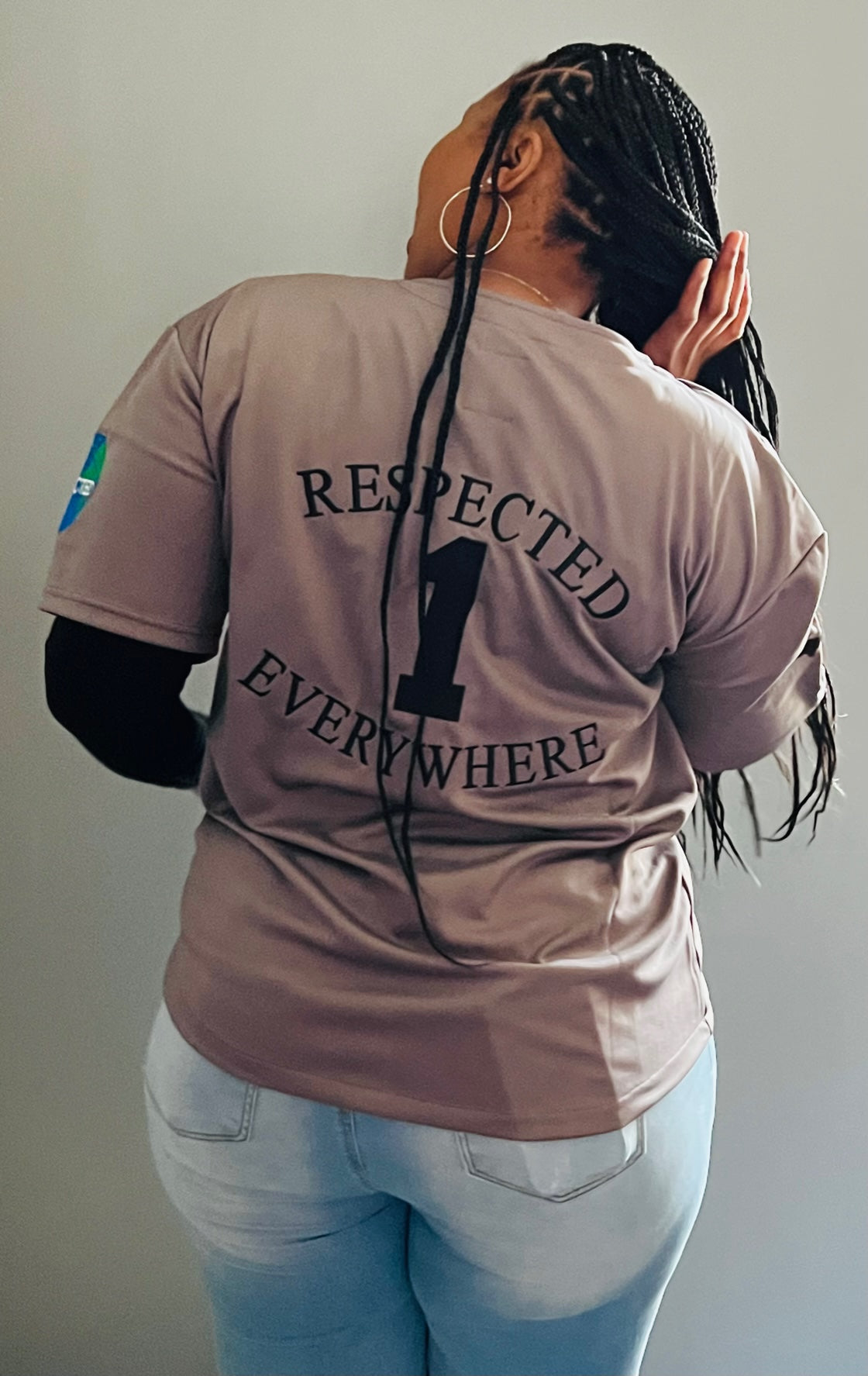 Gray Baseball Jersey w/ Black Letters