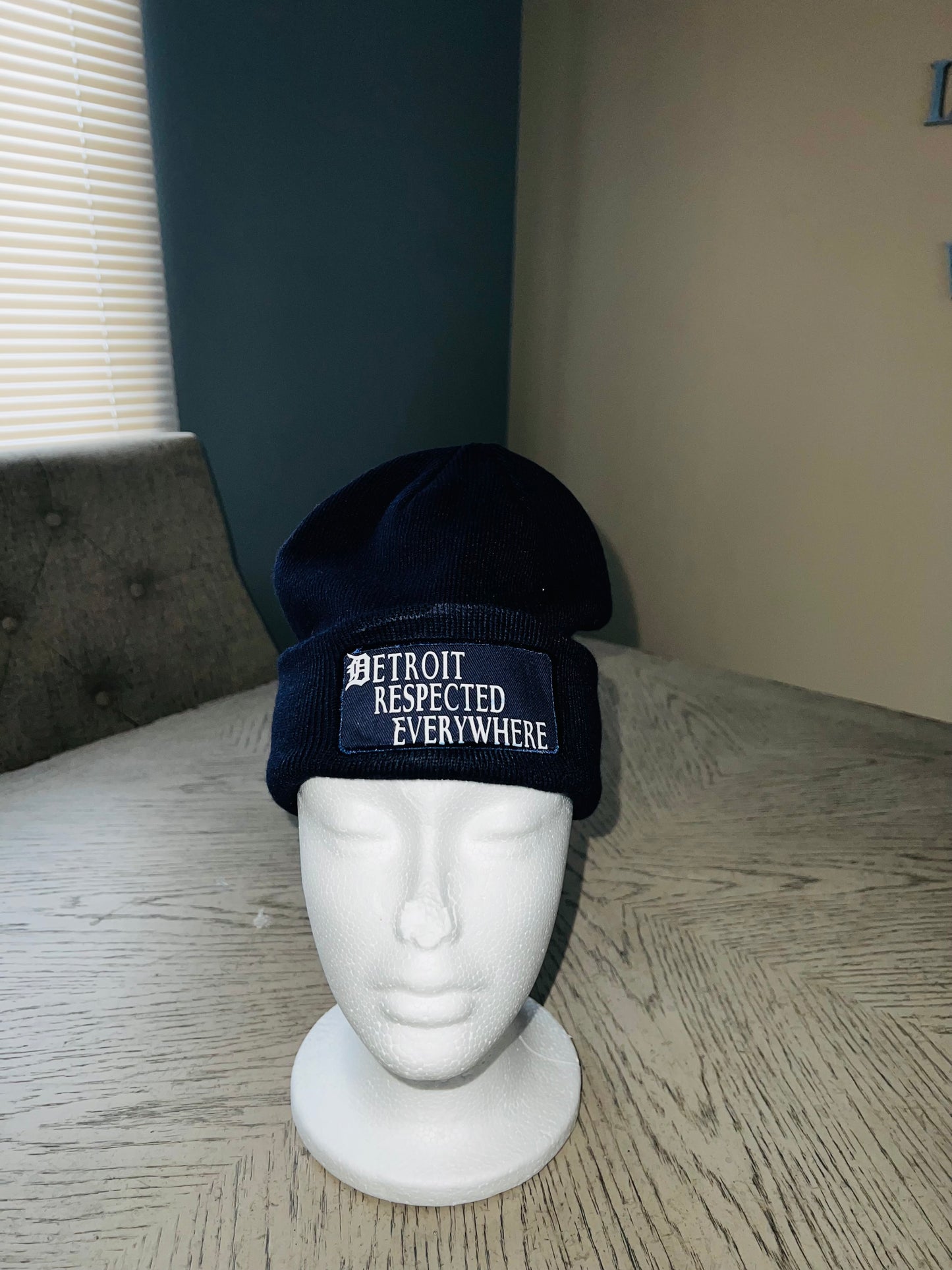 Black Staggered w/ White Letters Skully