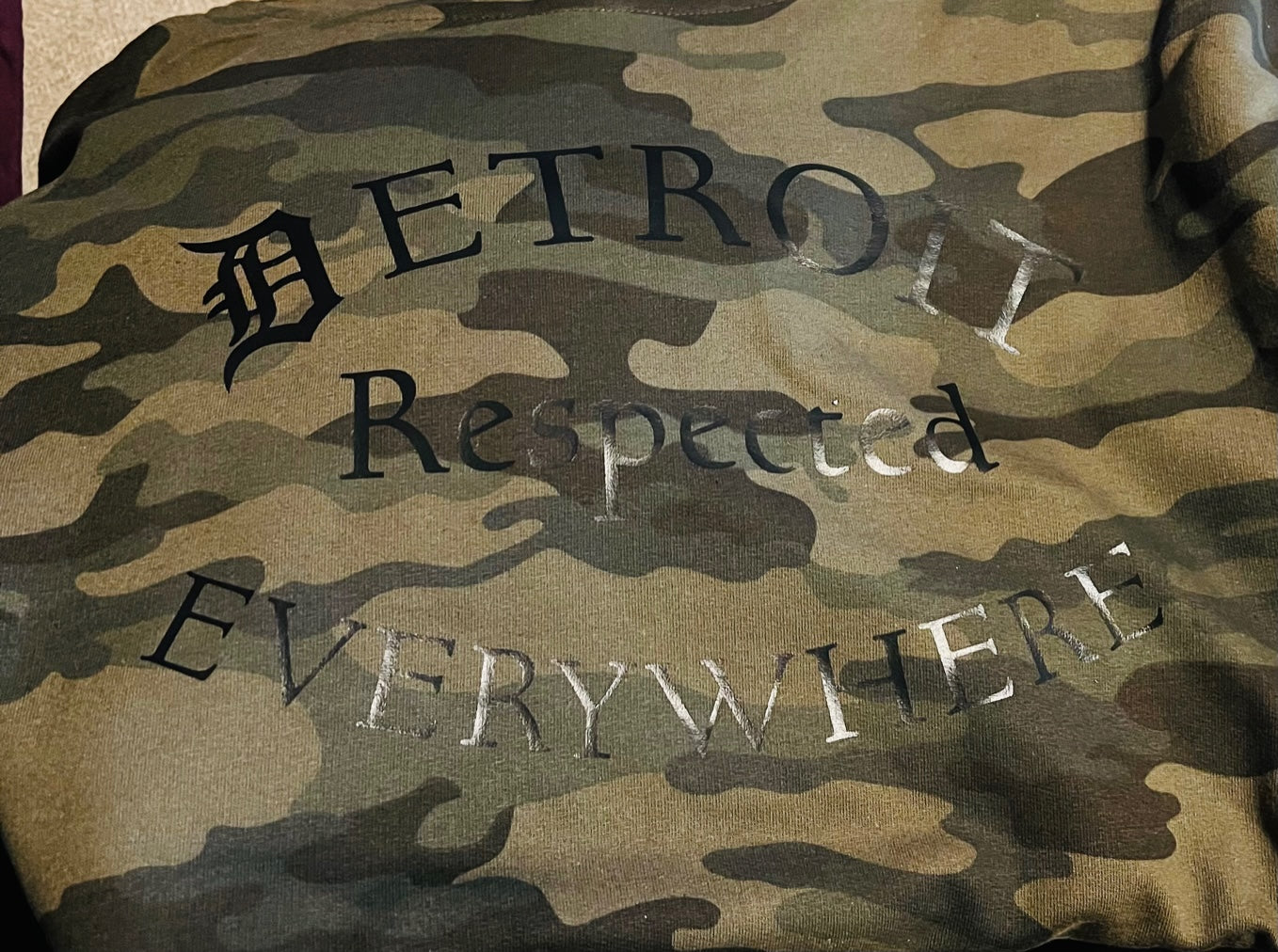 Half Moon Camo w/ Black Letters