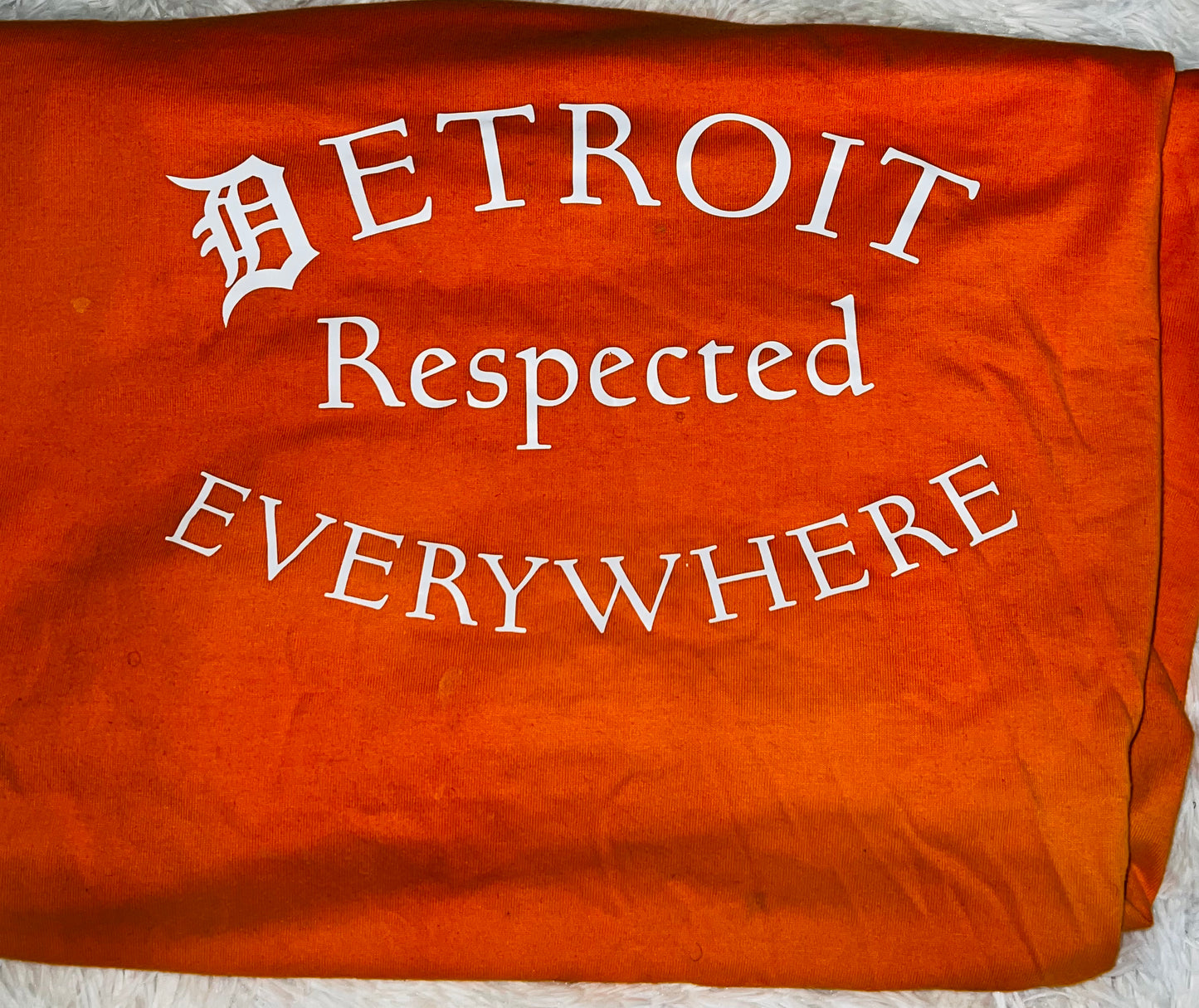 Half Moon Orange w/ White Letters