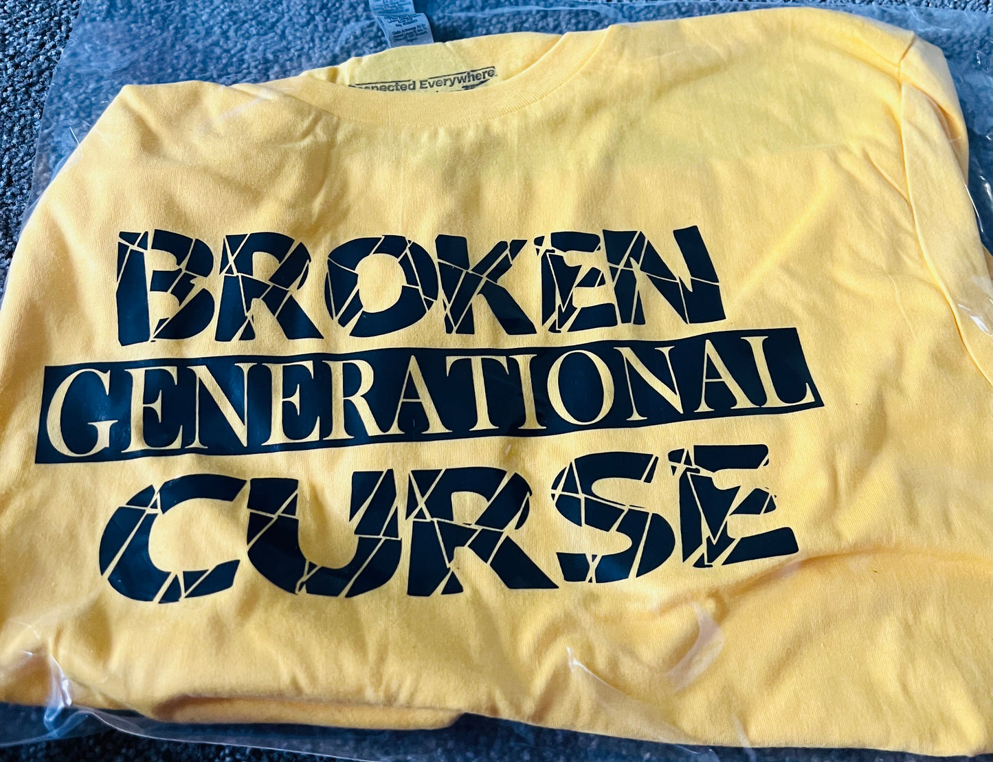 Broken Yellow w/ Black Letters