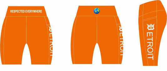 Detroit Yoga Shorts or Leggings (Orange)