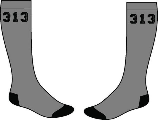 313 Socks (Gray w/ Black)