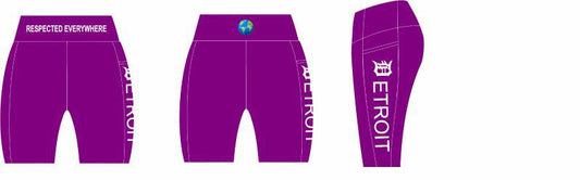 Detroit Yoga Shorts or Leggings (Purple)