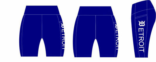 Detroit Yoga Shorts or Leggings (Navy Blue)