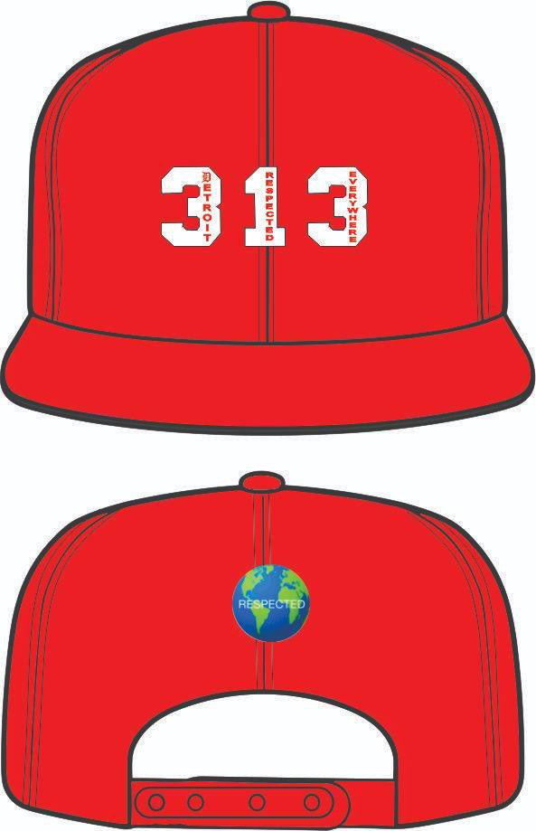 313 DRE Snapback Hat (Red)