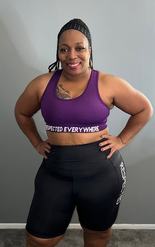 Respected Everywhere Sports Bra (Purple)