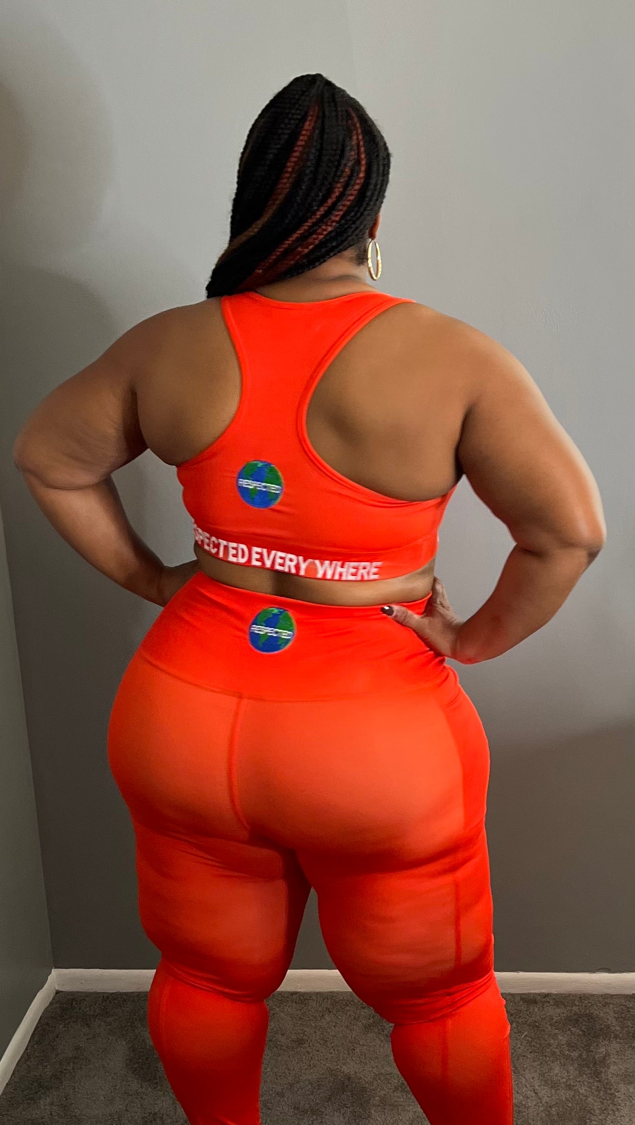 Respected Everywhere Sports Bra (Orange)