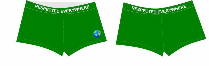 Respected Everywhere Boy Shorts (Green)