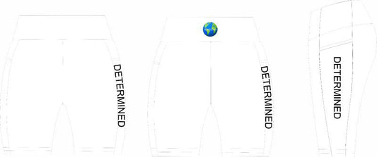 Determined Yoga Shorts or Leggings (white)