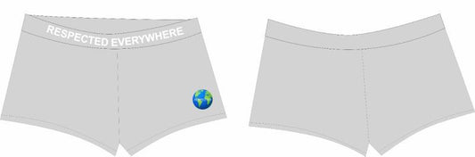 Respected Everywhere Boy Shorts (Gray)