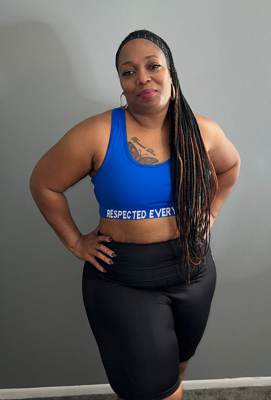 Respected Everywhere Sports Bra (Royal Blue)