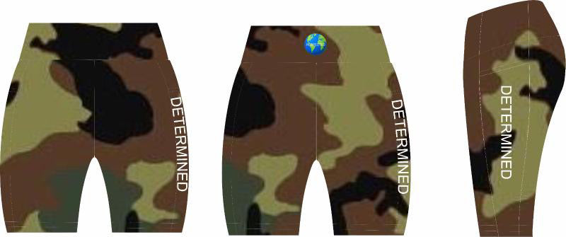 Determined Yoga Shorts or Leggings (Camo)