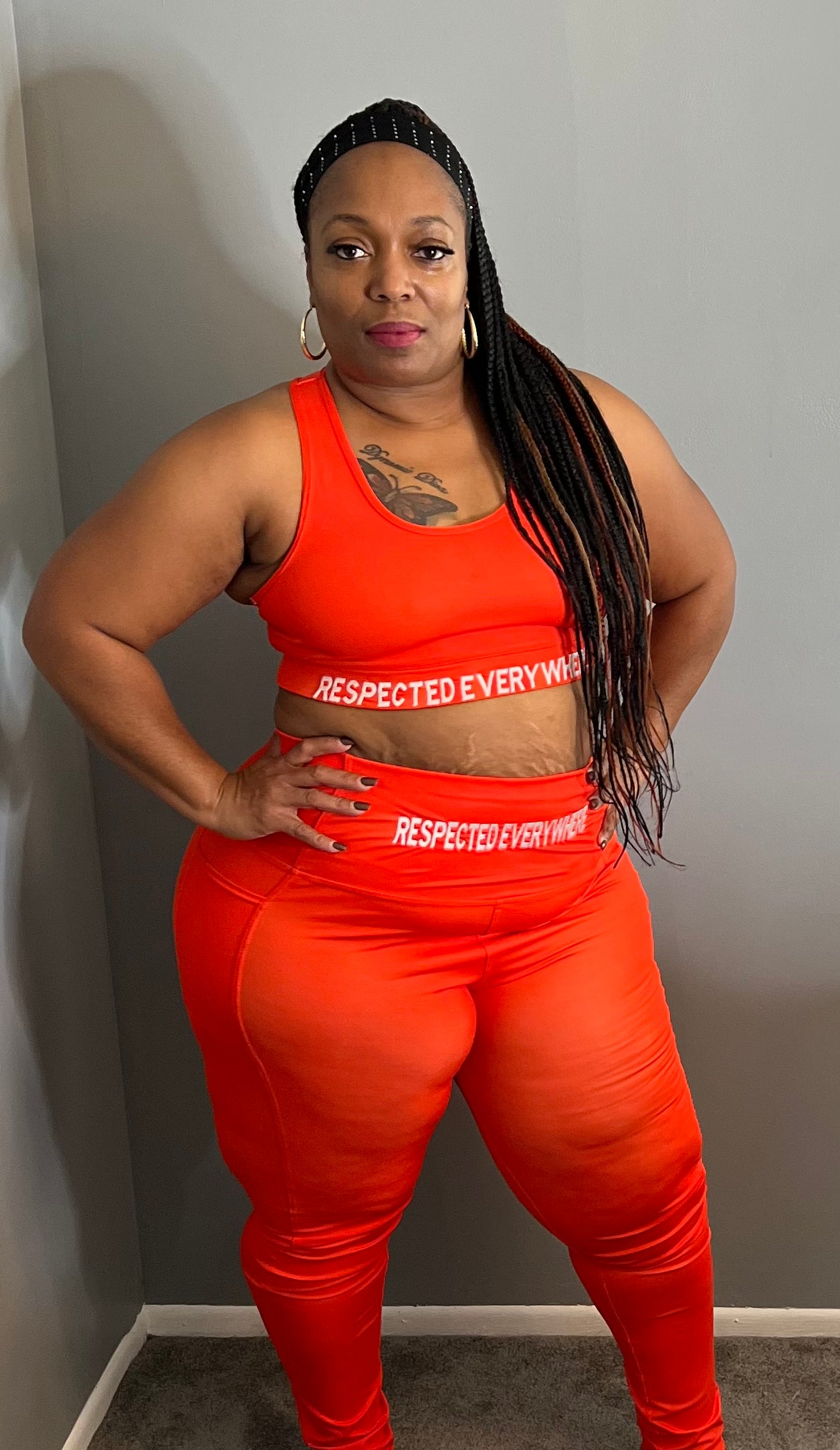 Respected Everywhere Sports Bra (Orange)