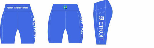 Detroit Yoga Shorts or Leggings ( Royal Blue )