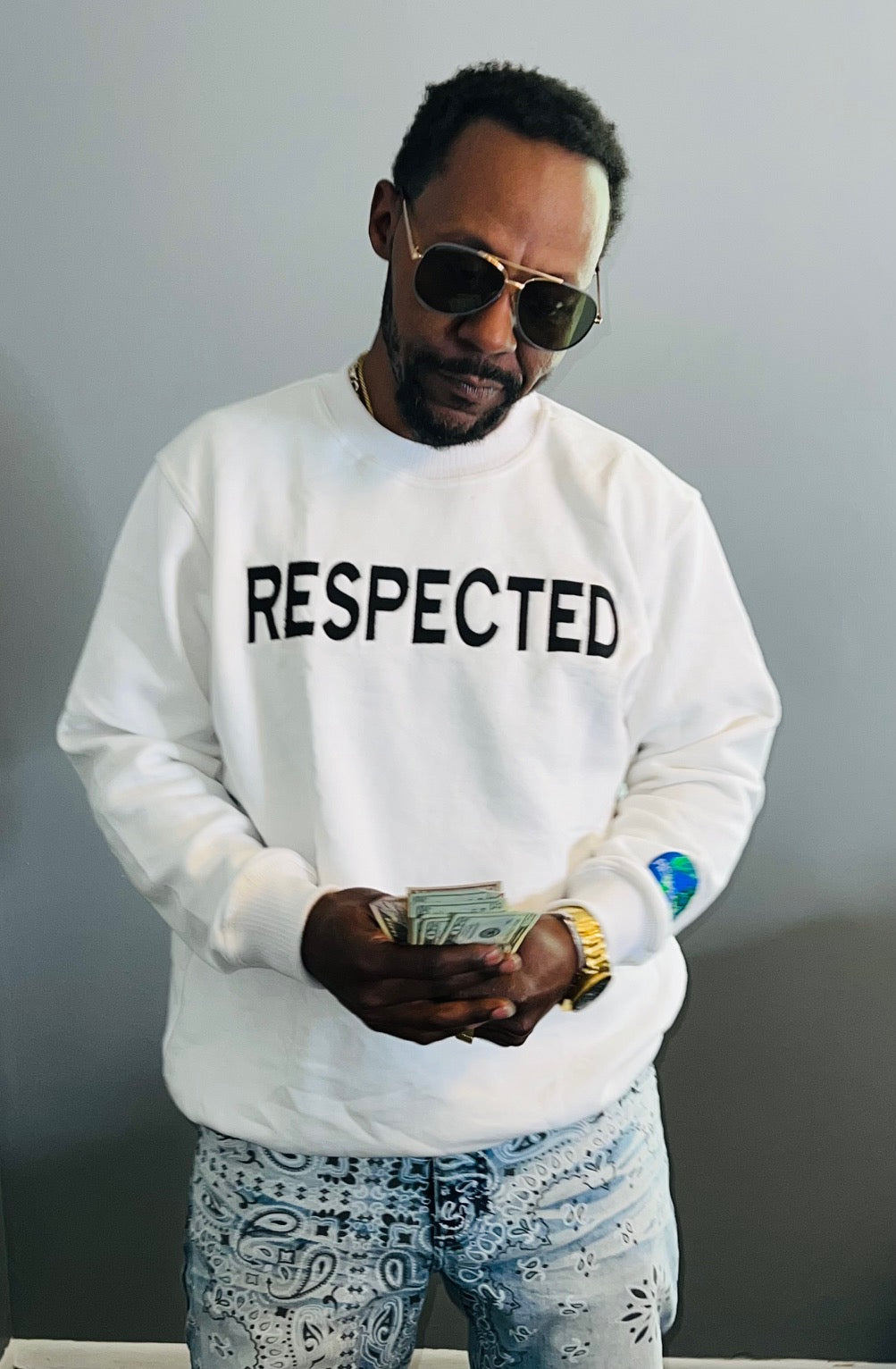 Respected Crew Neck Sweater (White)