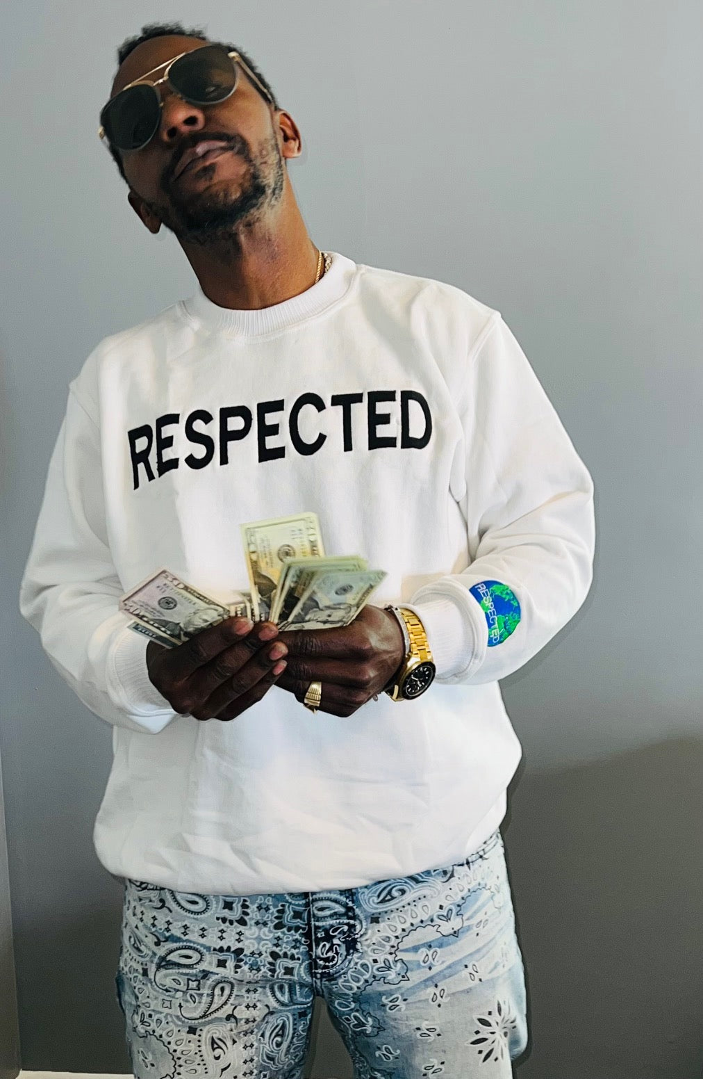 Respected Crew Neck Sweater (White)