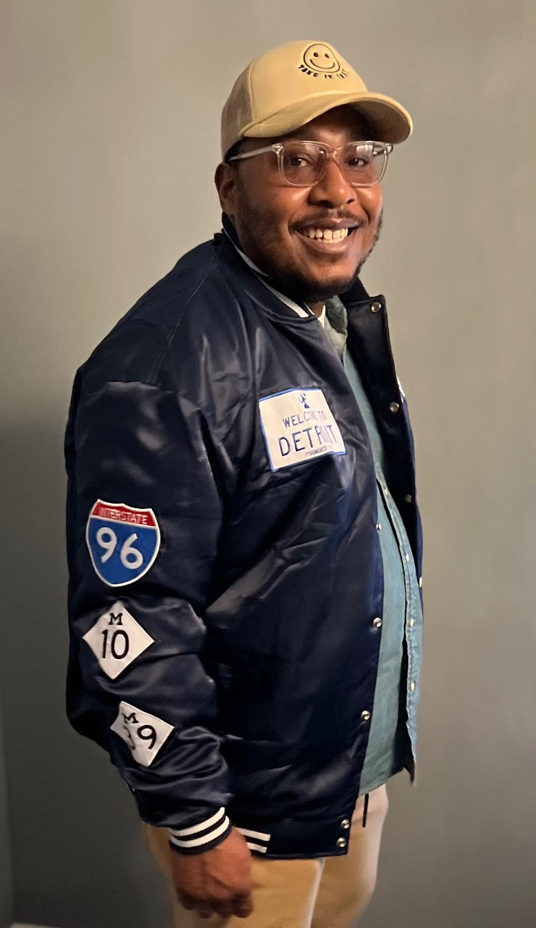 Detroit Day Satin Jacket (navy)