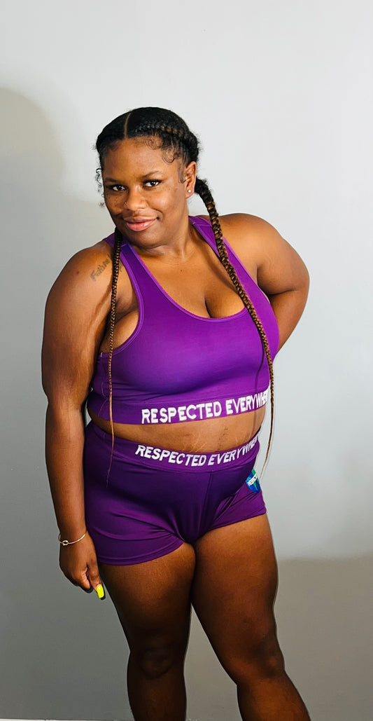 Respected Everywhere Boy Shorts (Purple)