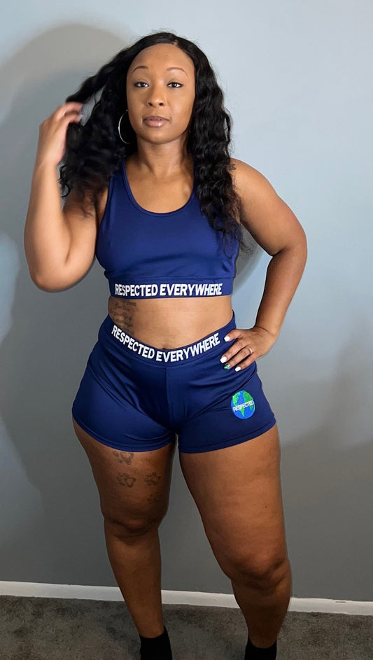 Respected Everywhere Boy Shorts (Navy Blue)