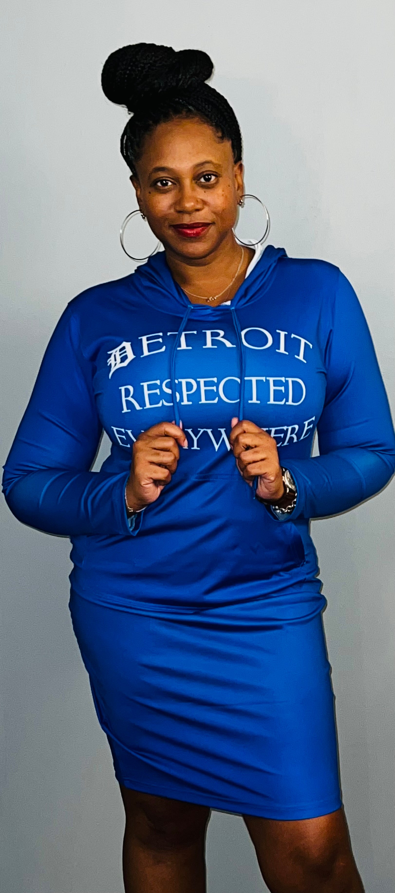 Fitted Royal Blue Hoodie Dress Respected Everywhere Fitted Royal Blue Hoodie Dress Respected Everywhere