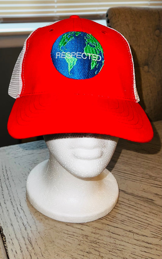 Respected Logo Trucker Hat Red