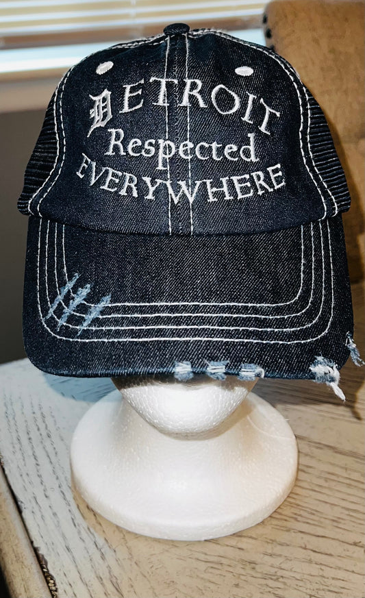 Respected Half Moon Trucker Hat Jean